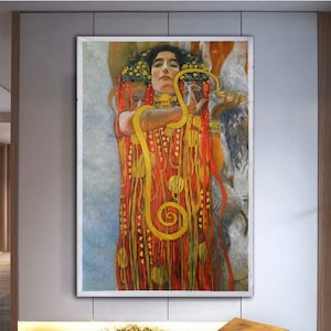 Gustav Klimt, Hygieia Detail, from Medicine ,Gustav Klimt decor,Gustav Klimt  art,Canvas Reproduction