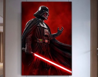 Starwars Darth Vader,Starwars canvas,Starwars  print art,Starwars wall decor, kids room decor, Darth Vader poster, game wall decor,