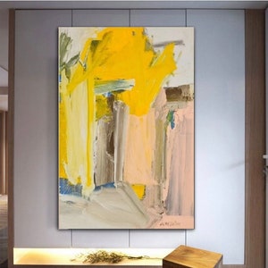 Willem de Kooning Kunst, bunte abstrakte Leinwanddruck, abstrakte expressionistische Malerei, Drucke Leinwanddruck Wohnkultur Gemälde Kunstleinwand
