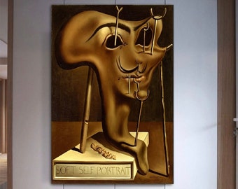 アート・デザイン・音楽 ART GALLERY DALI Salvador Dali, Dali 1941 Print ,soft Self Portrait ,grilled