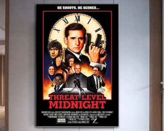 Poziom zagrożenia Północ, płótno ścienne, Poziom zagrożenia, plakat Północ, wydruk na płótnie, wystrój domu, Michael Scott, Biuro w USA, film z serialu telewizyjnego