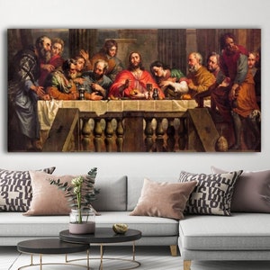 Last Supper,Last Supper canvas, living room decor,Last Supper poster,Leonardo da Vinci,Jesus Canvas Art, Da vinci picture,