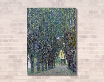 Gustav Klimt's Allee at Schloss Kammer, Gustav Klimt art, ready to hang, canvas wall art, home decor, classic art, canvas print art,