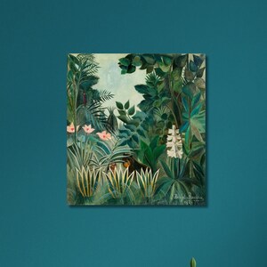 The Equatorial Jungle, 1909, by Henri Rousseau, Henri Rousseau art, Equatorial Jungle decor, home decor, ready to hang, canvas wall  art,