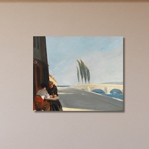 Edward Hopper, Le Bistro oder The Wine Shop, 1909, Leinwand Kunstdruck, Edward Hopper Kunst, Leinwand Reproduktion, Wine Shop Dekor, fertig zum Aufhängen