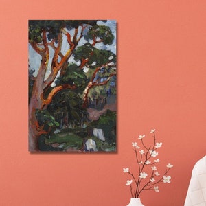 Arbutus Tree, door Emily Carr, Giclee Fine Art, afdrukken, Emily Carr Art, poster Arbutus Tree, Arbutus Tree decor, canvas kunst aan de muur, modern canvas