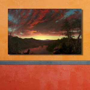 Frederic Edwin Church, Twilight in the Wilderness, 1860,Frederic Church Kunst,Wilderness plakat,Druck, Leinwand Reproduktion
