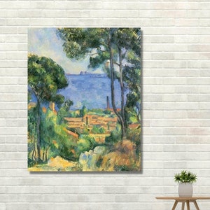 Paul Cezanne, L&#39;estaque,Paul Cezanne ART living room decor, canvas print, modern print art,L&#39;estaque poster,L&#39;estaque decor,ready to hang