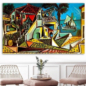 Pablo Picasso - Mediterranean Landscape Canvas Wall Art, Classical Art, Modern Fine Art Print Home Decor Wall Art, Living Room Canvas Art