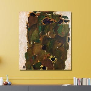 Egon Schiele, Sunflower, 1908,Egon Schiele art,Sunflower poster,modern picture art,Sunflower decor, classic art print, home decor