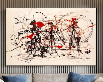 Jackson Pollock, Abstract print art, Pollock wall art, Pollock canvas, Pollock wall decor,living room decor, canvas wall art