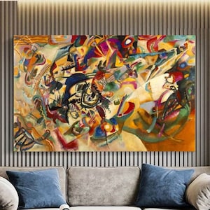 Wassily Kandinsky,Kandinsky wall art, living room decor,Composition VII art,Kandinsky Reproduction,Kandinsky Poster,Modern Wall Art,