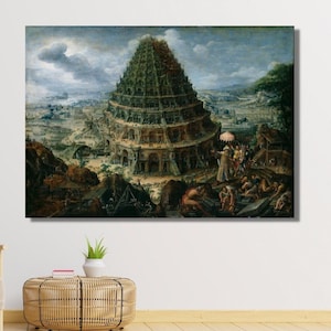Marten van Valckenborch the Elder,The Tower of Babel ,Tower of Babel,Marten van poster,the Elder decor,Tower Babel poster,room decor,