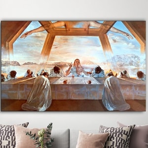 Salvador Dali,The Sacrament of, the Last Supper, 1955 print art, dali canvas wall, salvadoe dali art, room decor, ofis decor
