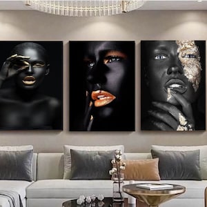 Set Of 3,African American, black women decor,American decor, African wall art, women print art,living room decor, American picture,
