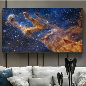 James Webb, ruimtetelescoop, pijlers van de schepping, Galaxy NASA, Space Webb, woonkamerinrichting, James Webb-canvas, NASA Galaxy-poster