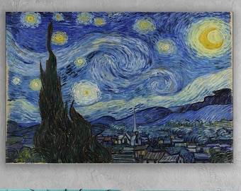フィンセント ファン ゴッホ、星月夜 1889、キャンバス プリント