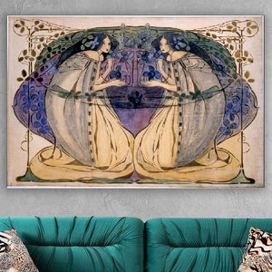 Frances Macdonald, McNair &#39;Spring&#39;, ca.1900-05,Frances Macdonald art,McNair Spring decor,McNair Spring poster