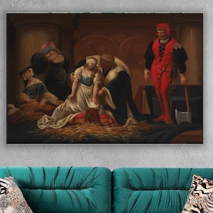 Paul Delaroche,The Execution of Lady Jane Grey, living room decor, canvas print,Paul Delaroche art,Paul Delaroche poster,
