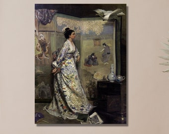 Gustave Léonard De Jonghe, the Japanese Fan, 1865,living Room