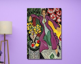 Henri Matisse, Woman in a Purple Coat, 1937 ,Henri Matisse Art,Woman Purple Coat ,Matisse decor, canvas wall Art,modern canvas