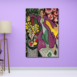 Henri Matisse, Woman in a Purple Coat, 1937 ,Henri Matisse Art,Woman Purple Coat ,Matisse decor, canvas wall Art,modern canvas