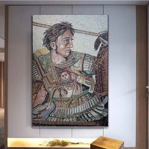 Battle Of Issus Mosaic, Alexander The Great , living room decor, canvas print, modern print art,Alexander Great poster
