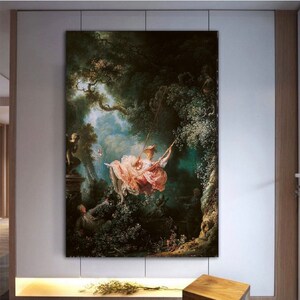 Jean-Honore Fragonard The Swing ,Jean-Honore art, living room decor, canvas print, modern print art,Jean-Honore poster
