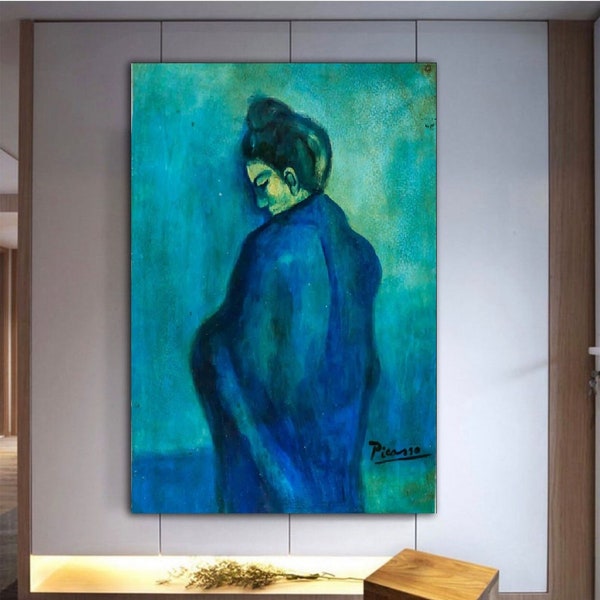 pablo picasso's, blauwe periode, picasso canvas, picasso decor kunst, woonkamer decor, foto kunst aan de muur, picasso print art, pablo picasso decor