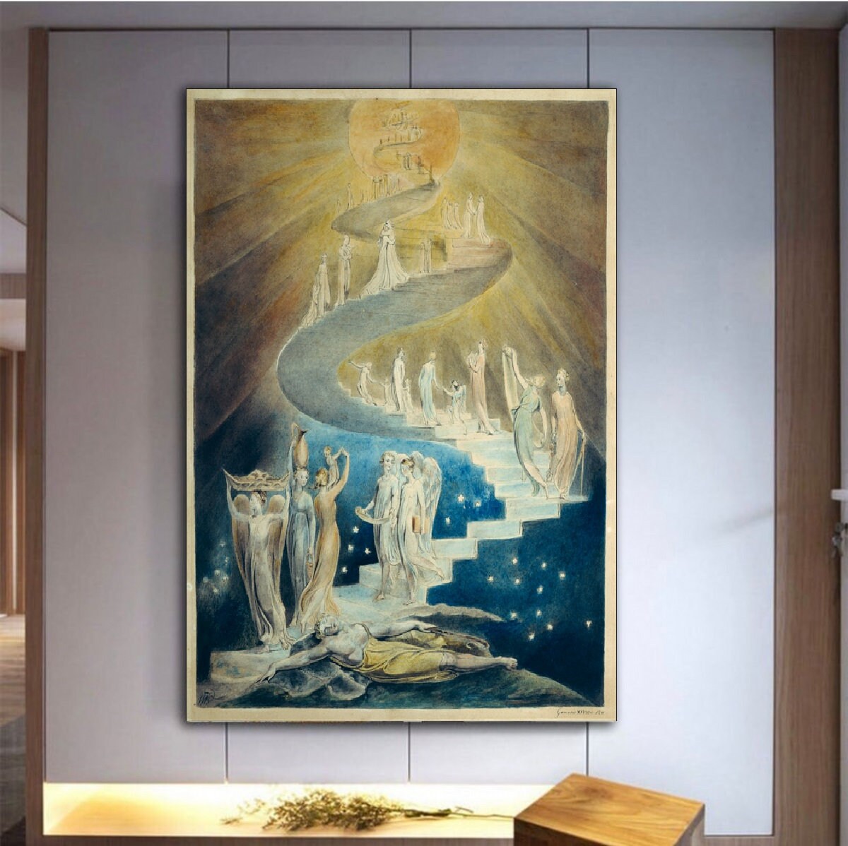 William Blake, Jacob's Ladder,william Blake ART Living Room