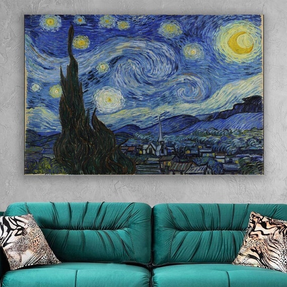 フィンセント ファン ゴッホ、星月夜 1889、キャンバス プリント
