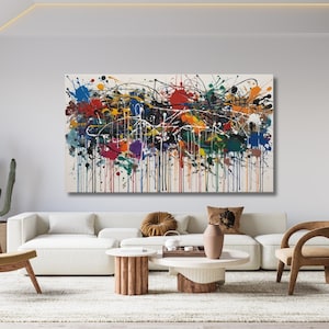 Jackson Pollock, Pollock Abstract art, canvas wall art, Abstract Wall Art, Pollock Canvas, room decor, ready to hang, canvas wall art