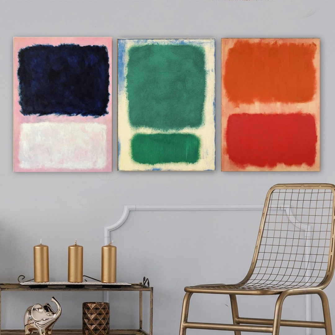 Set of 3,mark Rothko,mark Rothko Painting,museum Exhibition,rothko ...