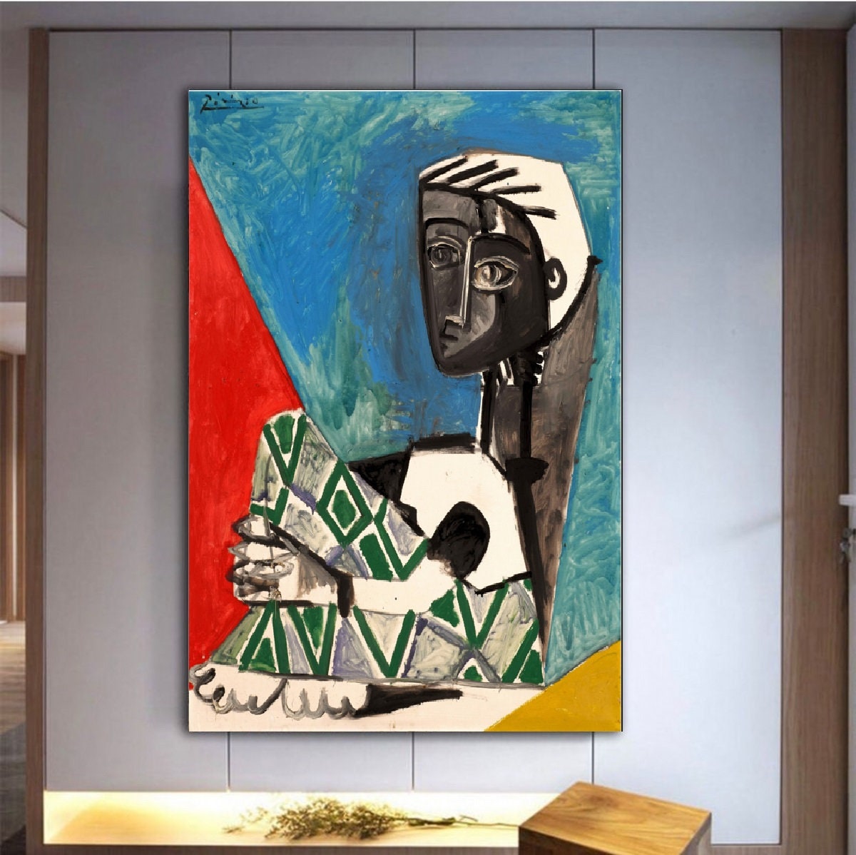 PICASSO 油絵アート Pablo Picasso, 'femme Accroupie', 1954, Pablo Picasso Art