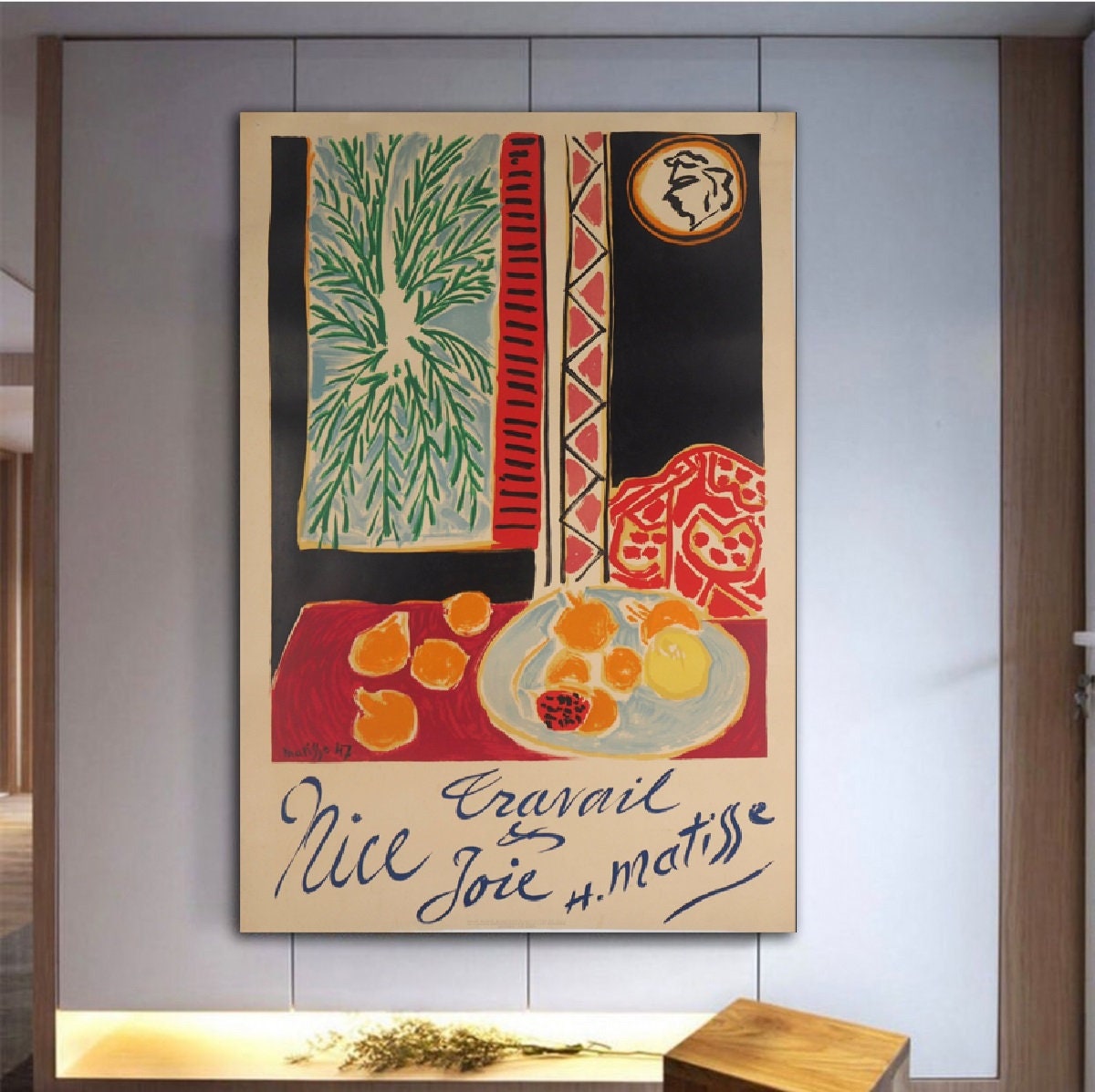 Henri Matisse,Henri Matisse  Nice, Travail, Joie , by Henri Matisse,matisse Canvas, living room decor, ofis decor, canvas wall art