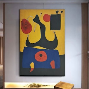 Joan Miró, Sitting Woman, 1973 Joan Miró art, living room decor, canvas print, modern print art,Joan Miró poster