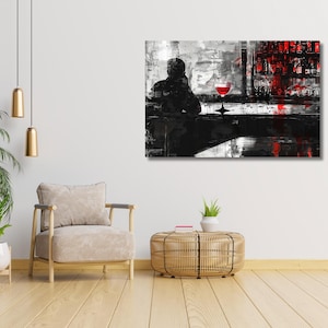 Bar Retro Painting Canvas, Bar Retro decor, Bar Retro poster, canvas wall art, ready to hang, home decor,office decor, Christmas Gift,