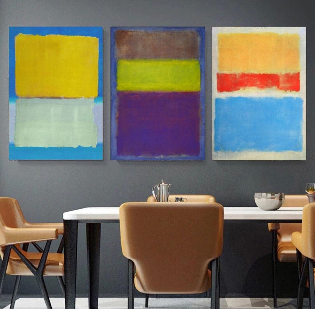 Set of 3,mark Rothko,mark Rothko Painting,rothko Museum Exhibition ...