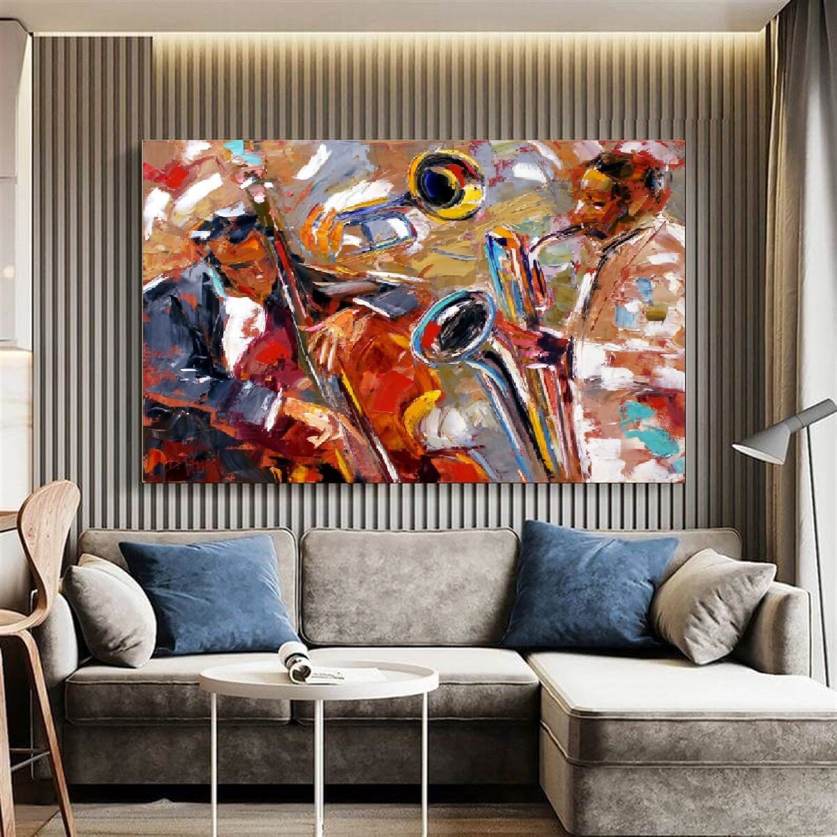 African American, Music Canvas,new Orleans,abstract Jazz,black