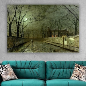 john atkinson grimshaw, painter, living room decor, canvas print,John Atkinson art, John Atkinson poster