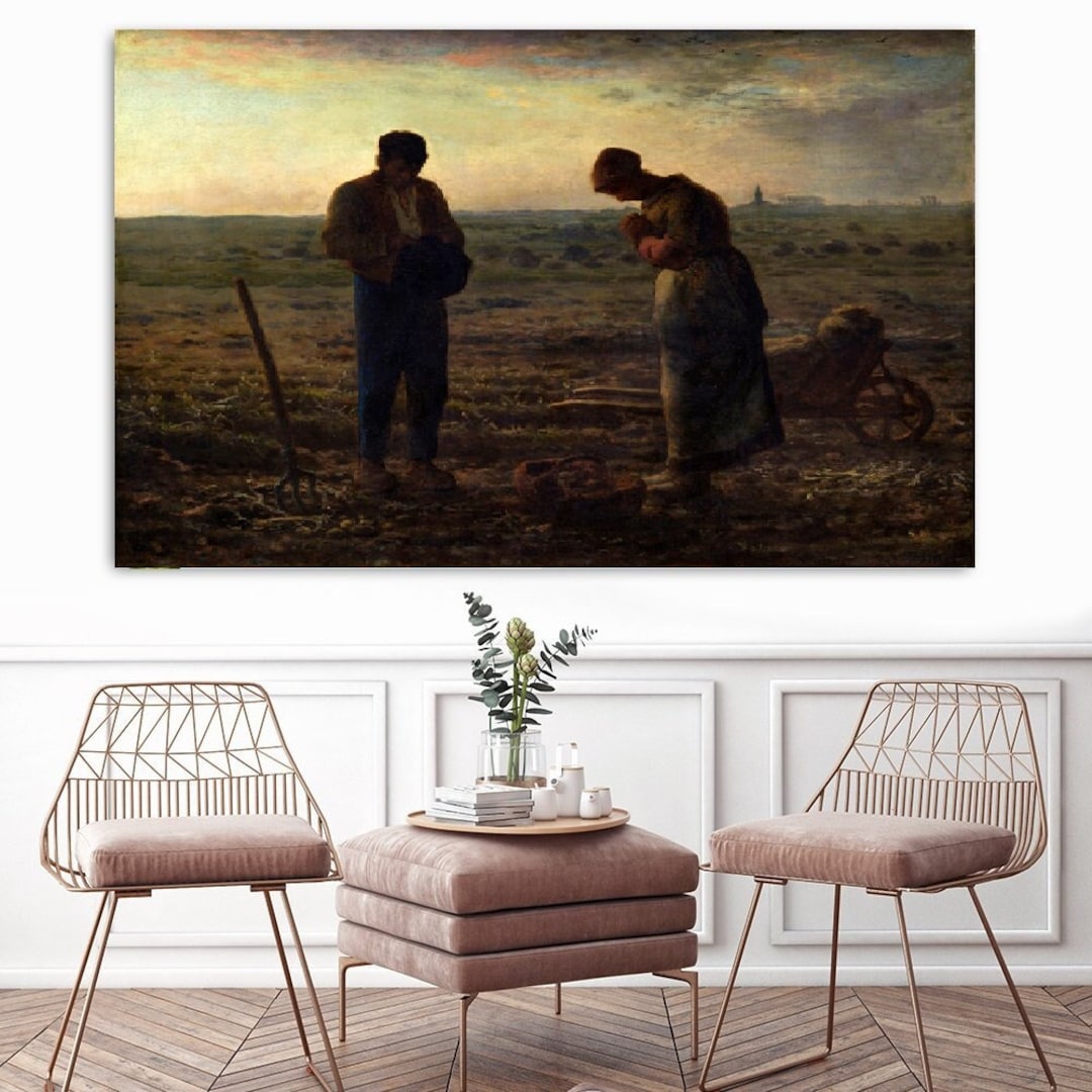Jeanfrancois Millet the Angelus angelus Bell, Living Room Decor