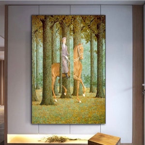Rene Magritte, La Carte Blanche, Rene Magritte art, Rene Magritte poster,living room decor, canvas print decor, office decor,