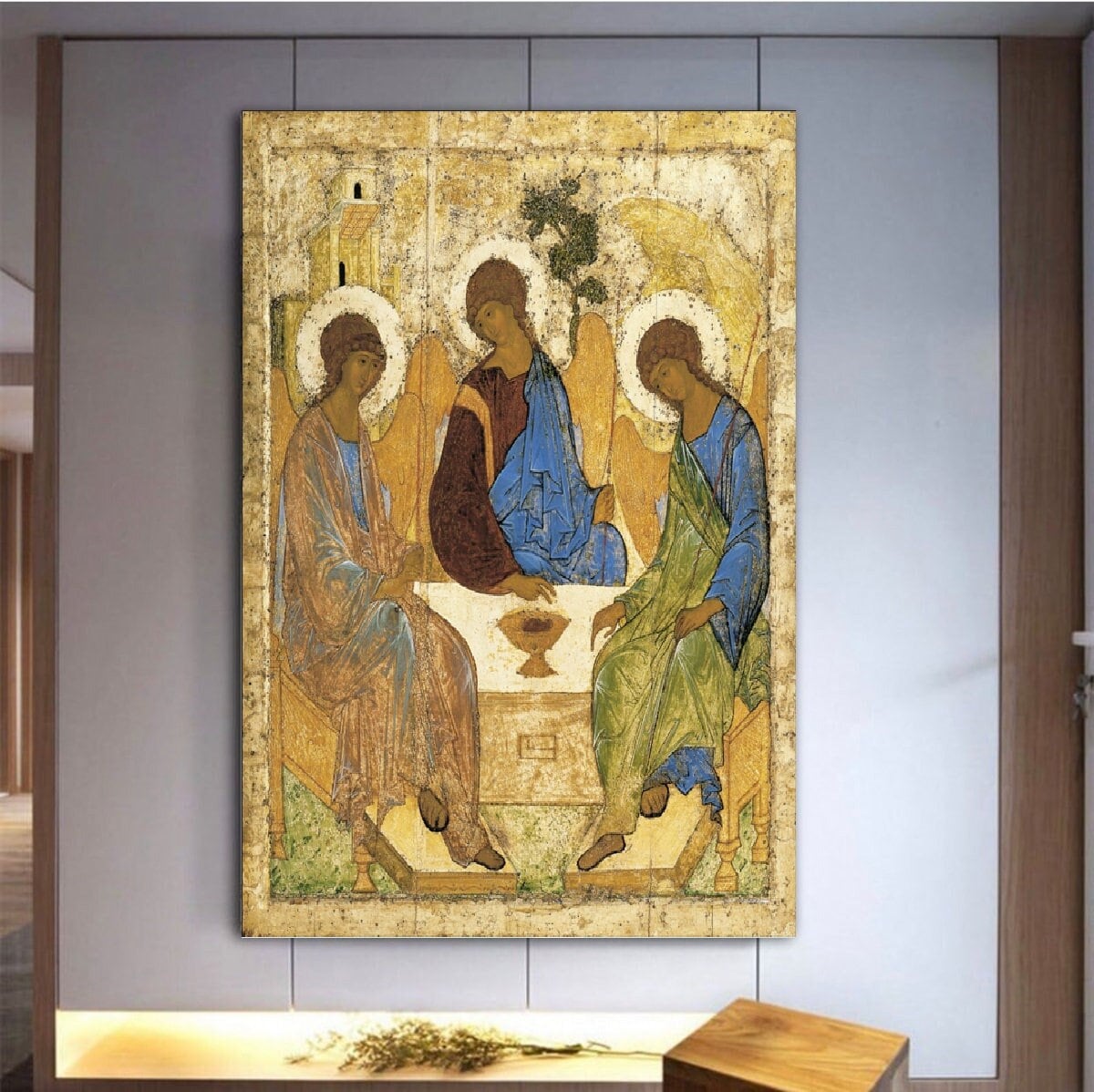 Andrei Rublev, The Trinity ,Andrei Rublev decor,modern art,Andrei Rublev art,Circe Offering decor,Canvas Reproduction