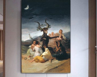 Francisco Goya, Witches Sabbath, by Francisco Goya,Francisco Goya art, living room decor, canvas print, modern print art,