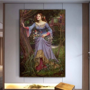 Ophelia, 1910, by John William Waterhouse ,John William decor,modern art,John William art,Ophelia decor,