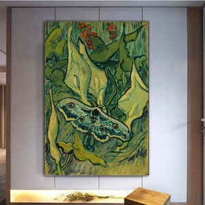 Vincent van Gogh, Giant Peacock Moth,Van Gogh Museum, living room decor, van gogh poster, modern canvas print, van gogh picture,