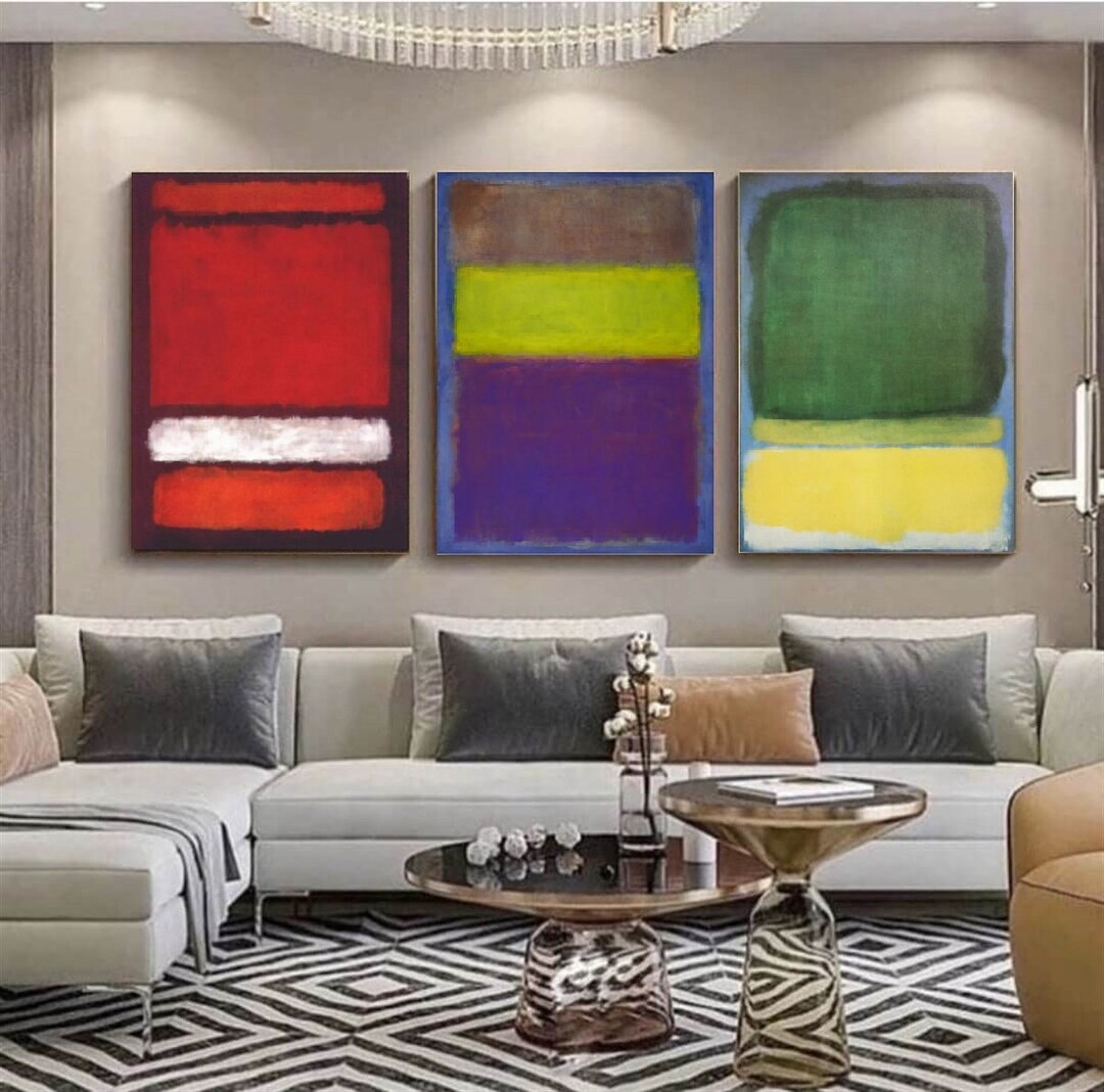 Mark Rothko Interor Design Set of 3,mark Rothko,mark Rothko Painting,museum Exhibition,rothko ...