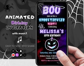 Halloween Party Invitation For Kids Halloween Birthday Party Invitation Template Digital Spooktacular Birthday Invitation Text Evite
