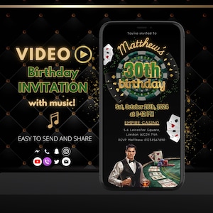 Invito per serata di poker / Carte da gioco Poker / Invito video casinò / Download immediato / Invito per serata di gioco digitale / Festa di poker