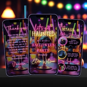 Halloween Video Invitation | Animated Halloween Invitation | Spooky Invite | Cocktails & Costumes Halloween Invite Digital